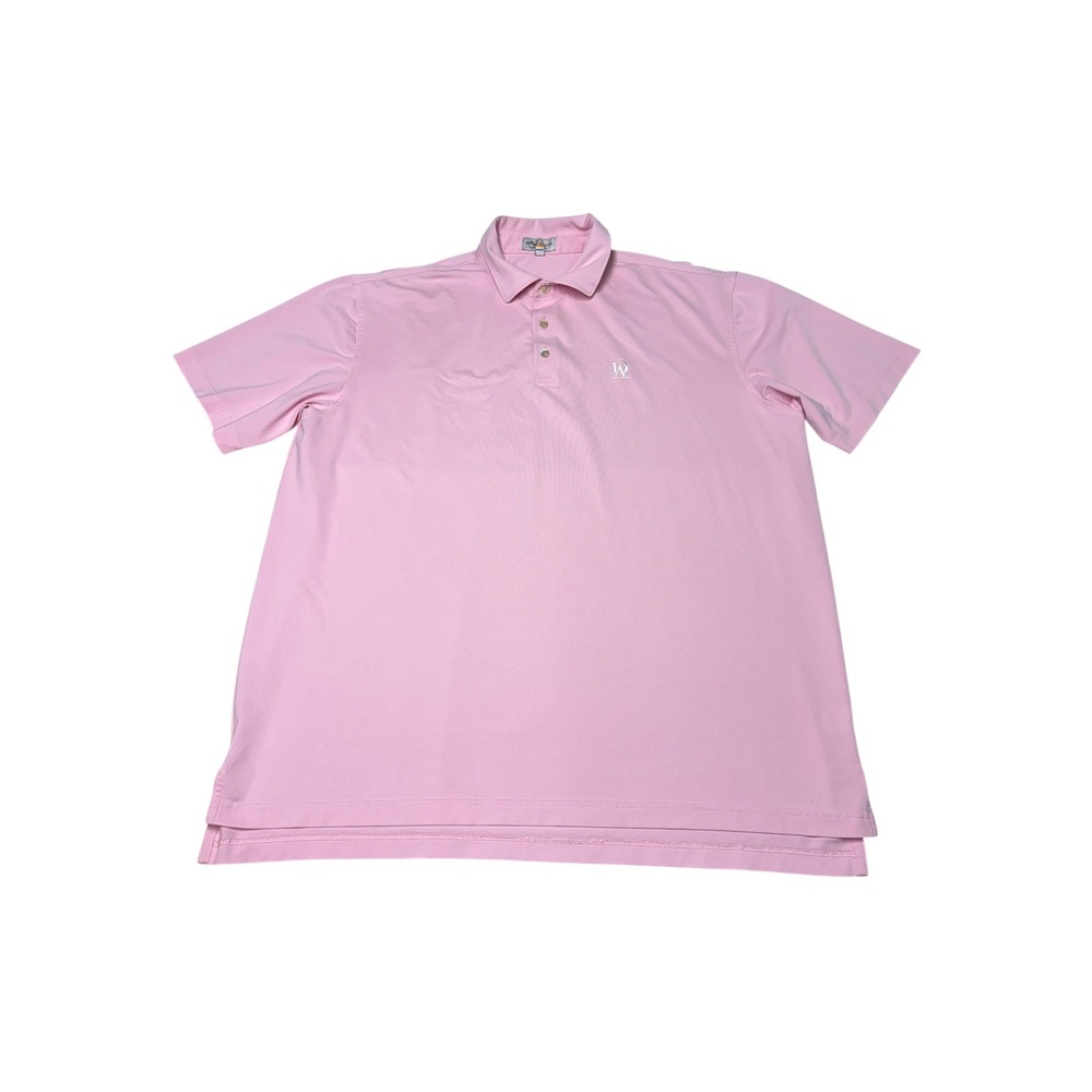Peter Millar Summer Comfort Pink Polo Shirt Mens XL Performance Short Sleeve DA‎